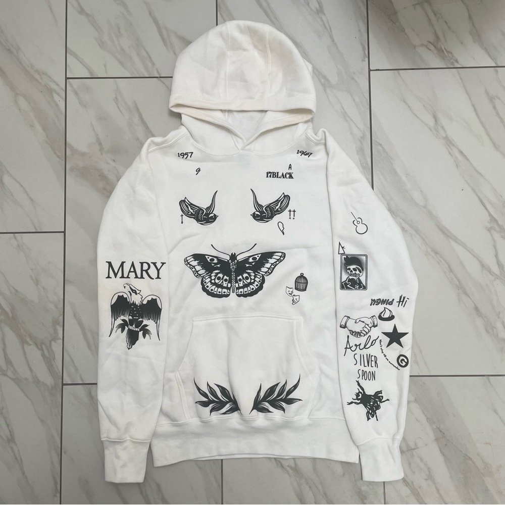 White Harry Styles Tattoo Sweatshirt